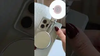 This magnetic selfie light attaches to your phone, has 360&deg; adjustable brightness, & mirror!