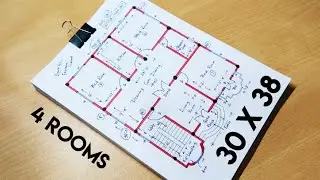 30 x 38 house plan II 30 x 38 ghar ka naksha II 30 x 38 home design II 4 bhk house plan design