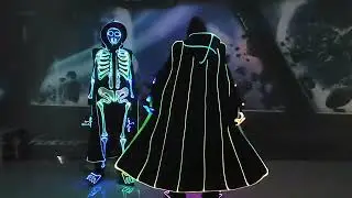 Future LED Light Halloween Luminous Costumes Cape Glowing Dancer Clothing Performance Wear WL-0299