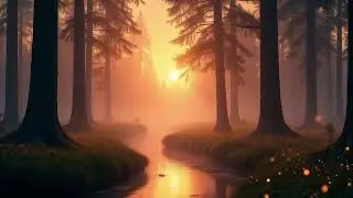 Sunset Forest Ambience 🌄🎶 | Relaxing Music & Birdsong for Deep Sleep & Meditation