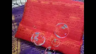 Purple with red saree