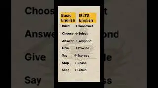 Basic English vs IELTS English | Upgrade Your Vocabulary for IELTS & Fluent Speaking🔥✅