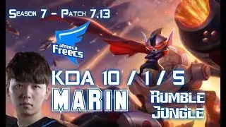 AFs MaRin RUMBLE vs NIDALEE Jungle - Patch 7.13 KR Ranked
