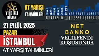 VELİEFENDİ KOŞUSU BANKO -- 21 eyl&uuml;l pazar İSTANBUL At Yarışı Tahminleri