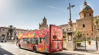 Palermo City Sightseeing Tour on Hop-on-hop-off Bus, Italy 25-4-23