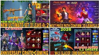 NEW ULTIMATE SET _M416 SKIN 3D LEAKS//NEXT ANNIVERSARY CRATE RELEASE DATE//M416 GLACIER RETURN 4.2