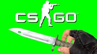 CS:GO - Bayonet Knife in First Person [GREEN SCREEN]