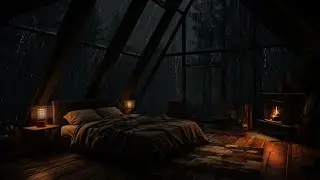 На улице идет дождь - погрузитесь в уютную мансарду и камин внутри 🌧️🔥