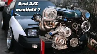2JZ 240sx gets CUSTOM Turbo Manifold !!