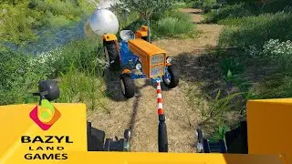 Driving the Tractor any forward - Tractor got stuck in Water and Manure in the field Bazylland Games