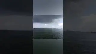 Mesmerizing Views: Ship's Perspective of Rainy to Sunny Transition #maritimeadventure #ship #sealife