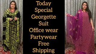 4/11/25💥Georgette suit💥 order 7888764663💥office wear💥 party wear💥 free shipping💥