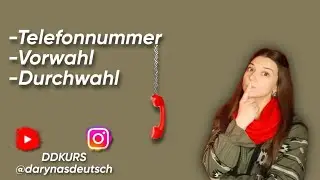 TELEFONNUMMER richtig diktieren, Deutsch+wichtige Wörter: Vorwahl, Durchwahl, Niveau A1, A2, B1,B2