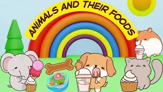 Animals and Their Foods 🍎🥩 | Learn What Animals Eat | Educational Video for Kids