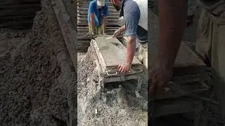 Concrete Slab Pouring &ndash; Team Effort Build#TeamWork #ConcreteBuild #CivilShorts #Shorts