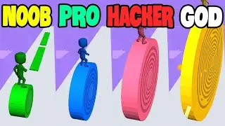 NOOB vs PRO vs HACKER vs GOD in Layers Roll - All Levels Gameplay, MAX LEVEL