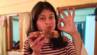 Let's eat tasty corn 😋🌽#corn #homemade #himachalpradesh #tasty #villagelife #shimla 
