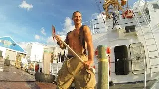 A day on a ship: Dive - Fire Training - Yoga [ Key West VLOG ]