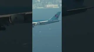 Korean Air CargoのBoeing 747(HL7624)関空着陸#b747 #planespotting