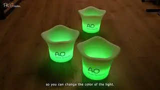 Branded Ice Bucket Centerpieces for Events - Corporate Event Lighting from PK Green