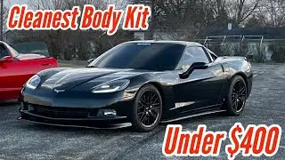Corvette C6 ZR1 Conversion Front Lip & Side Skirts Installation EOS ft. @moderatemods98