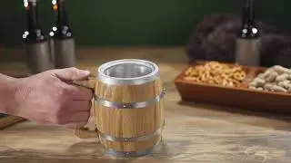 Handcrafted American White Oak Barrel Mug