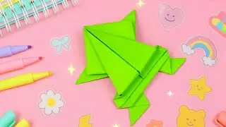 Origami Jumping Frog | How to make a paper easy frog | Easy DIY Paper Craft