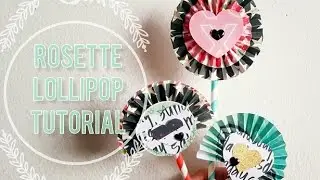 Paper Rosette Lollipop Tutorial // Requested