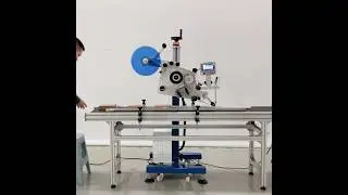 The assembly line labeling machine can be installed on any conveyor belt #machine #factory #tape