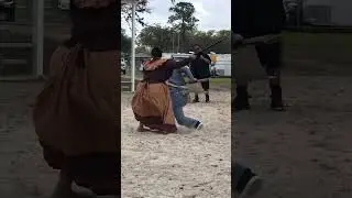 Seminole Woman Reenactment of Fighting a Soldier @Brighton Reservation #shorts