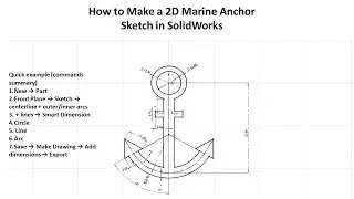 Как создать 2D-эскиз морского якоря в SolidWorks | Полное пошаговое руководство