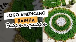 Jogo Americano Rainha Tradicional de Crochê Exclusivo | Passo a Passo Fácil / Sousplat