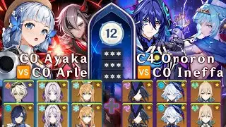 Lunar-Charged 🆚 Electro-Charged (Ineffa v Ororon) - Builds ➕ Gameplay: Abyss Floor 12