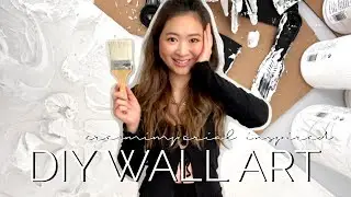 DIY MINIMALIST TEXTURED ART | CREAM IMPERIAL INSPIRED 🤍 HOME DECOR | idaaaaxx