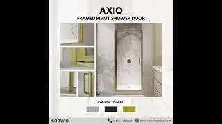Axio Framed Pivot Shower Door in Satin Gold 🛁✨