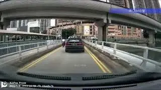 車CAM直擊 - P仔無端端切雙白逆線行駛