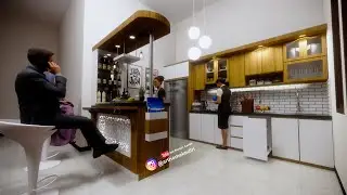 Kitchen set kediri-Dapur makin KEREN dg meja mini bar minimalis modern.Project  kepung pare kediri