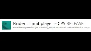 Brider | Limit player's CPS - Plugin Demonstration