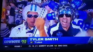 dallas cowboys nfl draft in 2022 pick #24 OT tyler smith tulsa