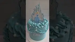 Cinderella cake#happybirthday #birthdaygirl #cinderella #blue #cake #bakingcake #decoration