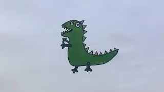 How to draw George&rsquo;s Dinosaur from Peppa Pig ✏️ Mr Dinosaur