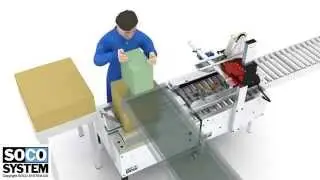 Packing tables with bottom flap folder - automatic version.