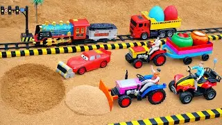 DIY Mini Truck Builds Brick & Metal Railing Bridge | Fun Construction Science Project