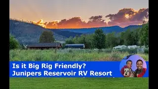 BIG RV Camping - Junipers Reservoir RV Resort, Lakeview, OR 🌅 🐄 (#fulltimervers GD Momentum 399TH)