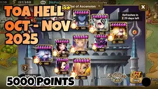 TOA HELL 5000 POINTS, OCTOBER - NOVEMBER 2025 ROTATION [Summoners War : Sky Arena]