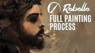The FULL Traditional Digital Painting Process in Rebelle 6 and talking AI Art