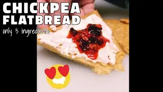 Chickpea flatbread with ONLY 3 ingredients #Shorts