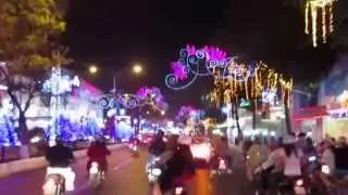 Tet lights 2015 in Cantho  Vietnam