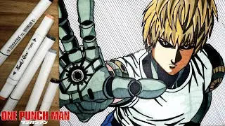 Drawing Genos (ジェノス) - One Punch Man | How To Draw | Easy Drawing | @AnimeDrawHolic