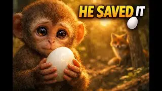 Baby Monkey Saves a Stolen Egg | An Emotional Forest Story #monkey  #animals